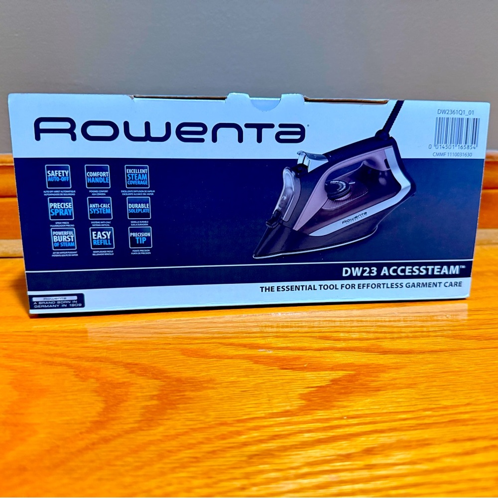 Rowenta DW23 AccessSteam Iron - Black and Silver